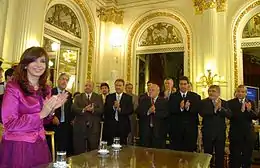Meeting of president Cristina Fernández de Kirchner with provincial governors in 2008.