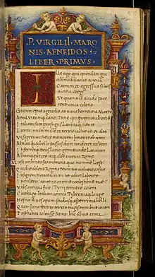 Leaf from Eclogues, Georgics and Aeneid, ca. 1470