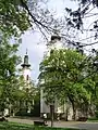 Serbian Orthodox (left) and Roman Catholic (right) churches