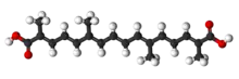 Ball and stick model of crocetin