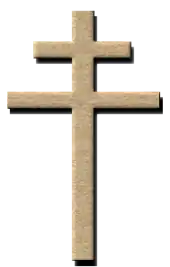 A two-barred crucifix
