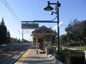 The platform at Cropley station