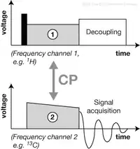 Cross-polarization pulse sequence