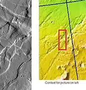 Forces from different directions caused this complex of grabens to form.  Image is located in Arcadia quadrangle.  Image taken with THEMIS