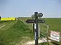 Crossing point on Overton Down of the Wessex Ridgeway and the Ridgeway National Trail