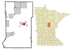 Location of Crosbywithin Crow Wing County, Minnesota