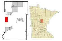 Location of Nisswa within Crow Wing County, Minnesota