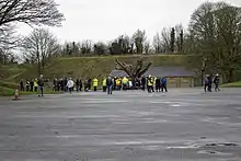 A Crowd Entering The Fort