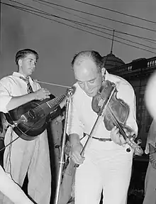 Cajun fiddler, Crowley, Louisiana, 1938