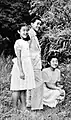 Princess Atsuko with her brother, Prince Akihito, and her sister, Princess Takako, in September 1950