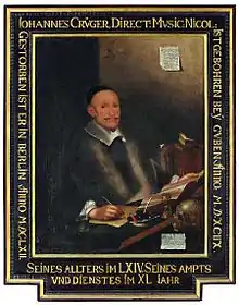 Portrait of Johann Crüger, 1663
