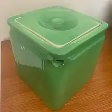Green Cube Teapot spout view