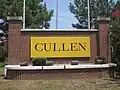 Cullen welcome sign