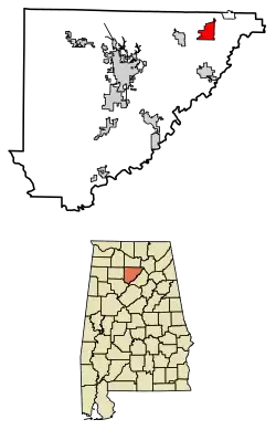 Location of Baileyton in Cullman County, Alabama.