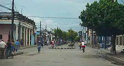 A road in the town centre