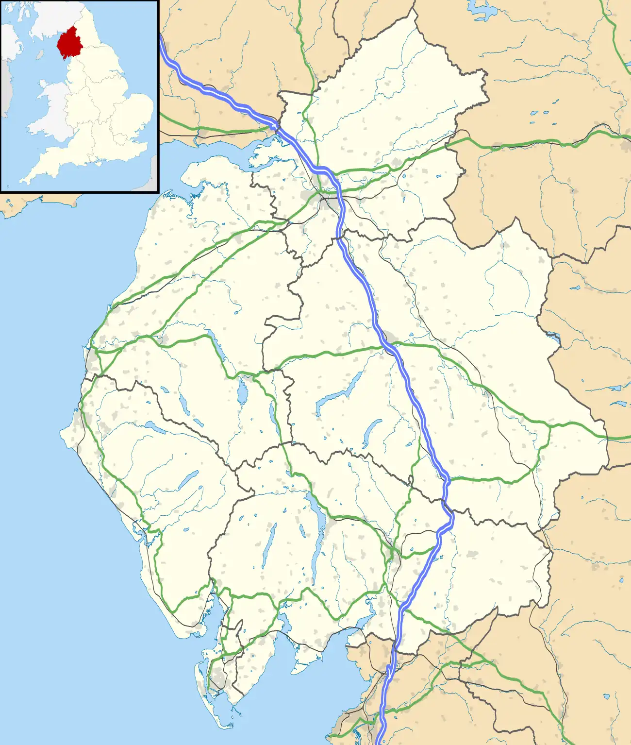 Coniston is located in Cumbria