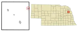 Location of Bancroft, Nebraska