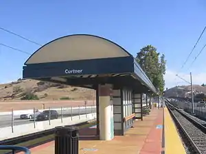 The platform at Curtner station