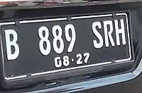 Indonesia (since August 2019 (for customized plates), November 2022 (for regular plates))