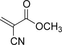 Structural fomula of methyl cyanoacrylate