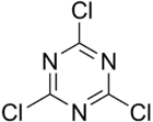 Skeletal formula of cyanuric chloride