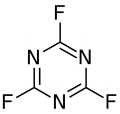 Skeletal formula of cyanuric fluoride