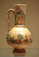 Three-color glazed ceramics, Cyprus, 14th century.