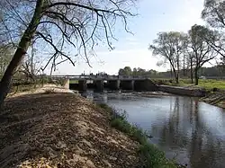 The dam of the Czarna Włoszczowska river