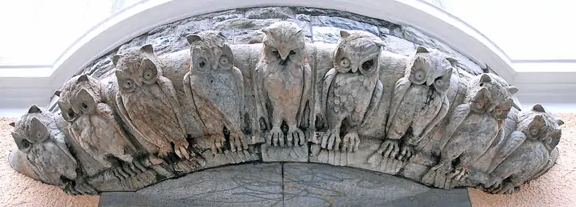 High-relief of owls in Katajanokka by Georg Wasastjerna, Helsinki (1903)