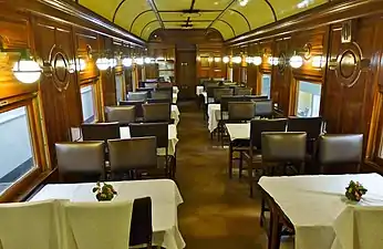 Commonwealth Railways dining car DA 52, which served fine food across the Nullarbor Plain between 1930 and the 1960s