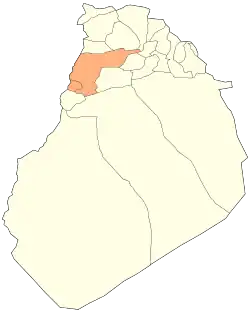 Map of Algeria highlighting El Bayadh Province