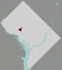 Kalorama Triangle, (rose)Sheridan-Kalorama, (maroon),District of Columbia