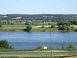 View of Czarże from Kozielec on the other side of the Vistula river