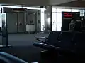 A Frontier Airlines gate A31 in Concourse A at Denver International Airport