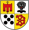 Female Moor's head on the coat of arms of the district of Möhringen in Stuttgart, Germany