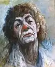 The Clown (ca.1973), est. 24 x 20in, Stolen
