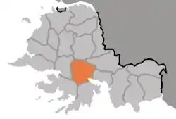 Location of Pyŏksŏng County