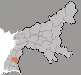 Location of Kangsŏ Ward