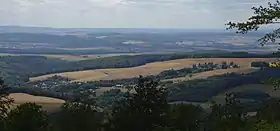 View from Windhain mountain  over Waldems' constituent communities Niederems and Reinborn
