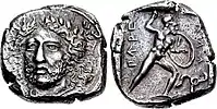 Coin of Perikles, last king of Lycia under the Achaemenids. Circa 380-360 BC