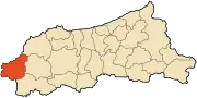 Location of Ziama Mansouriah in the Jijel Province