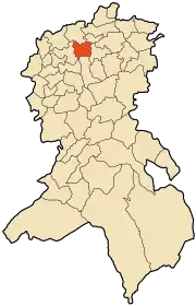 Location of Sidi Bel Abbès in the Sidi Bel Abbès Province