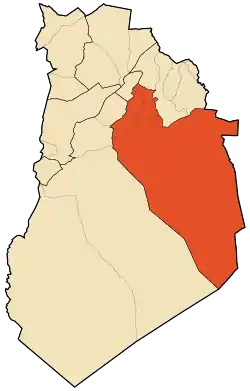 Map of Algeria highlighting El Bayadh Province