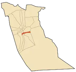 Location of Bayadha commune within El Oued Province