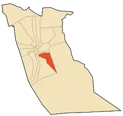 Location of Nakhla commune within El Oued Province