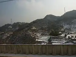 Dabie Mountains landscape in Jinzhai, seen from the Hewu Railway