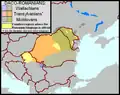 Map highlighting the three main sub-groups of Daco-Romanians