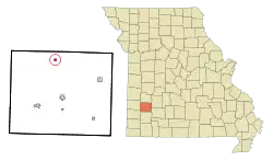 Location of Arcola, Missouri