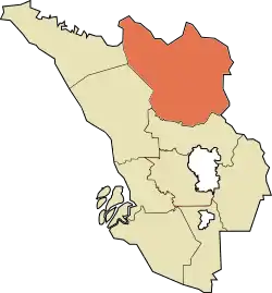 Hulu Selangor shown within Selangor state