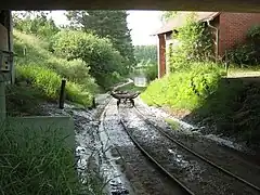 Inclined plane on Dahme Flood Relief Canal, showing the cradle at rest